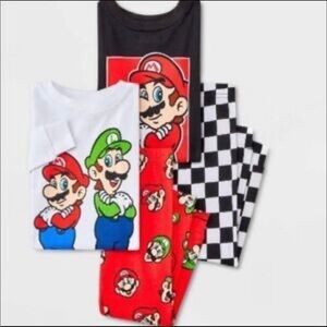 Super Mario Bros 4 piece pj set
